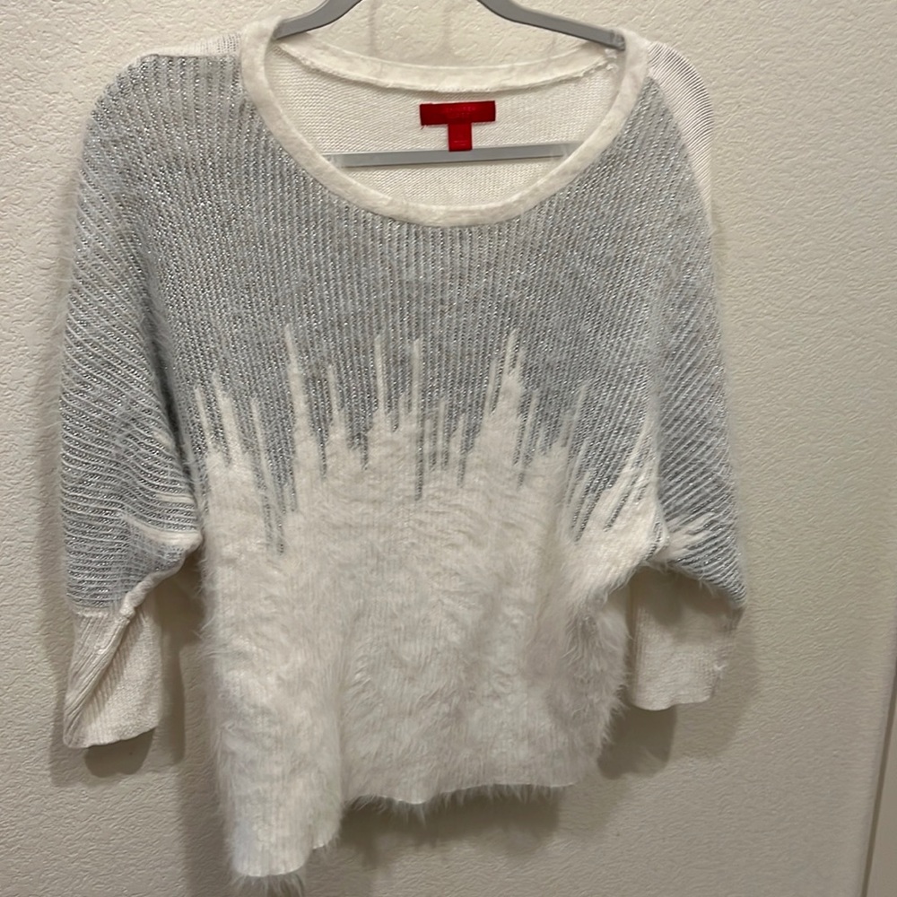 JLO off white glam sweater. Size XL